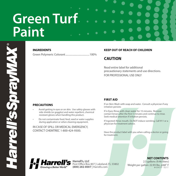 Harrell's Green Turf Paint